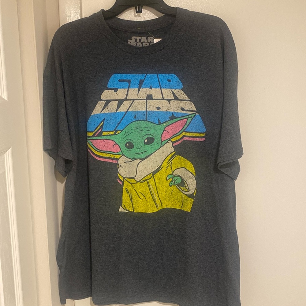 New Geeknet Star Wars Grogu Name Drop T-Shirt GameStop Exclusive Baby Yoda